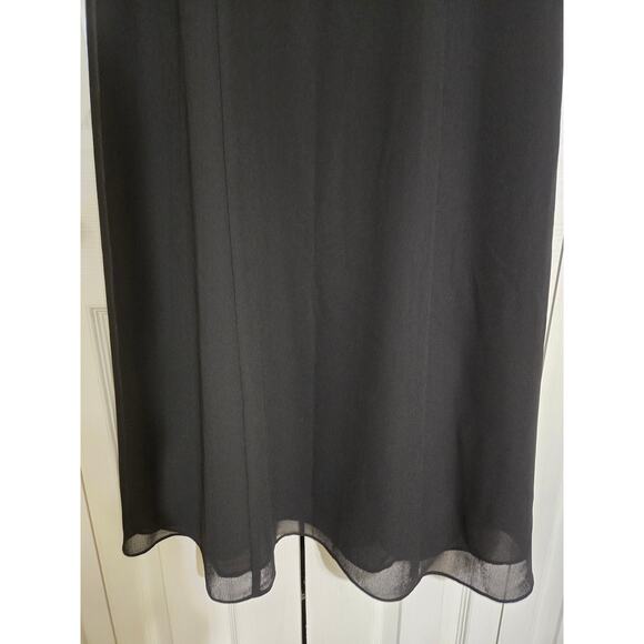Danny and Nicole New York size 10 women's black maxi dress with sheer overlay - Picture 3 of 9
